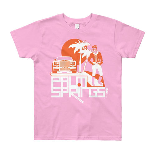 Palm Springs Rolling Pose Youth Short Sleeve T-Shirt