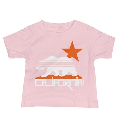 California Stars &amp; Stripes Baby Jersey Short Sleeve Tee T-Shirts Pink / 18-24m designed by JOOLcity