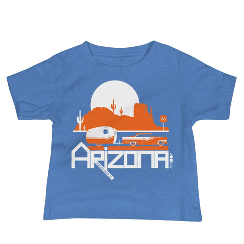 Arizona Retro Route 66 Baby Jersey Short Sleeve Tee T-Shirts Heather Columbia Blue / 18-24m designed by JOOLcity