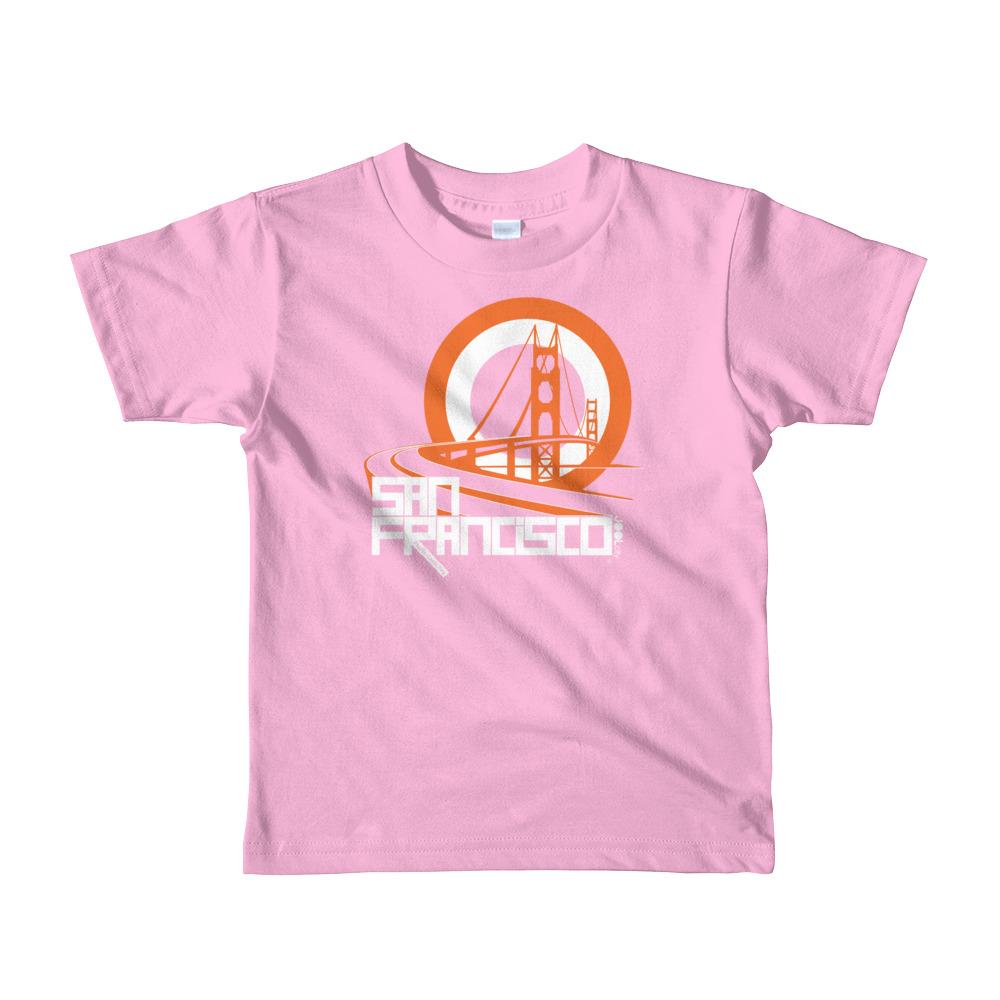 San Francisco Golden Gate Groove Short Sleeve Toddler T-shirt T-Shirts Pink / 6yrs designed by JOOLcity