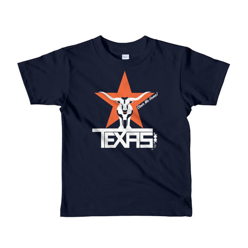 Texas Star &amp; Steer Short Sleeve Toddler T-shirt T-Shirts Navy / 6yrs designed by JOOLcity