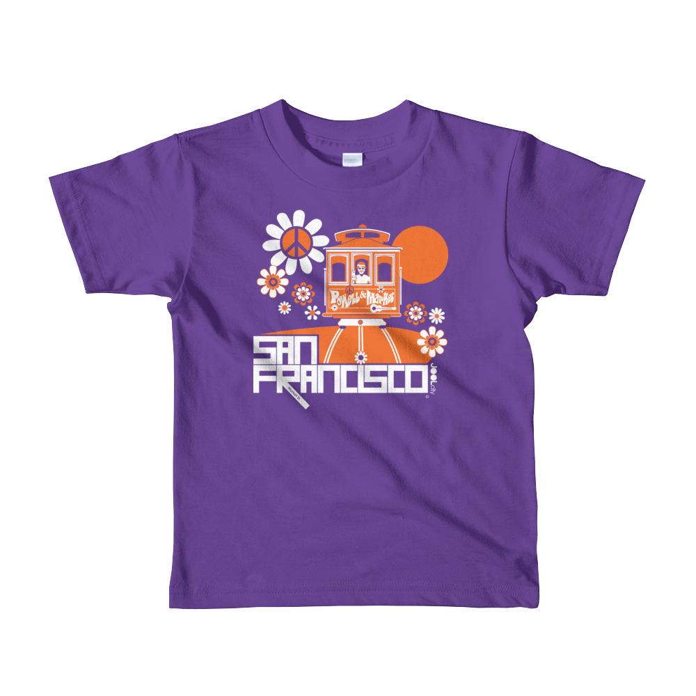 San Francisco Cable Car Groove Short Sleeve Toddler T-shirt T-Shirts Purple / 6yrs designed by JOOLcity