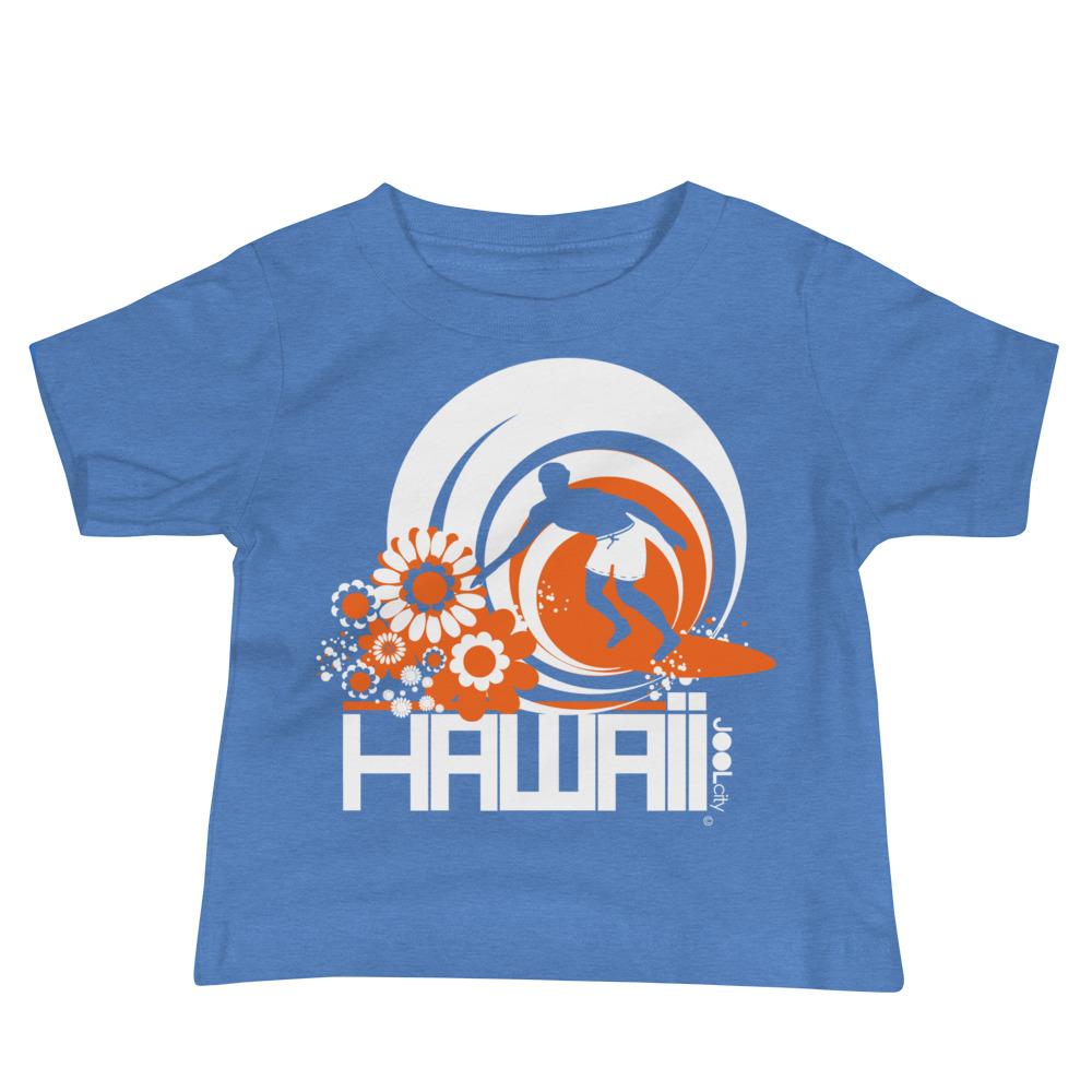 Hawaii Ripcurl Kid Baby Jersey Short Sleeve Tee T-Shirts Heather Columbia Blue / 18-24m designed by JOOLcity